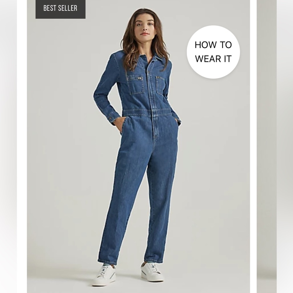 Lee Jeans Union all Dark Denim Jumpsuit size small